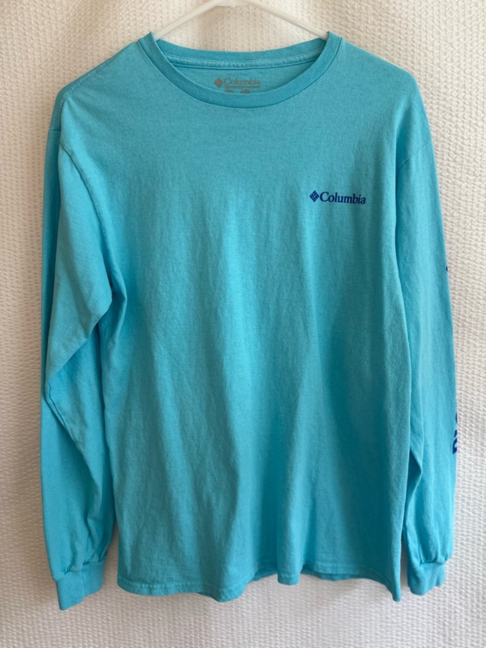 Columbia Men’s PFG Blue Omni Wick Long Sleeve Performance Fishing Shirt Medium
